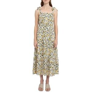 Sanctuary Milkmaid Midi Dress Women's Size Large Daisy Floral Tiered Boho Fairy